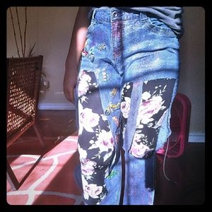Vintage custom race car driver ladies jeans